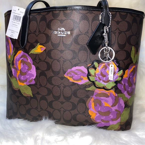 Coach Handbags - Coach purse tote bag and keychain set New